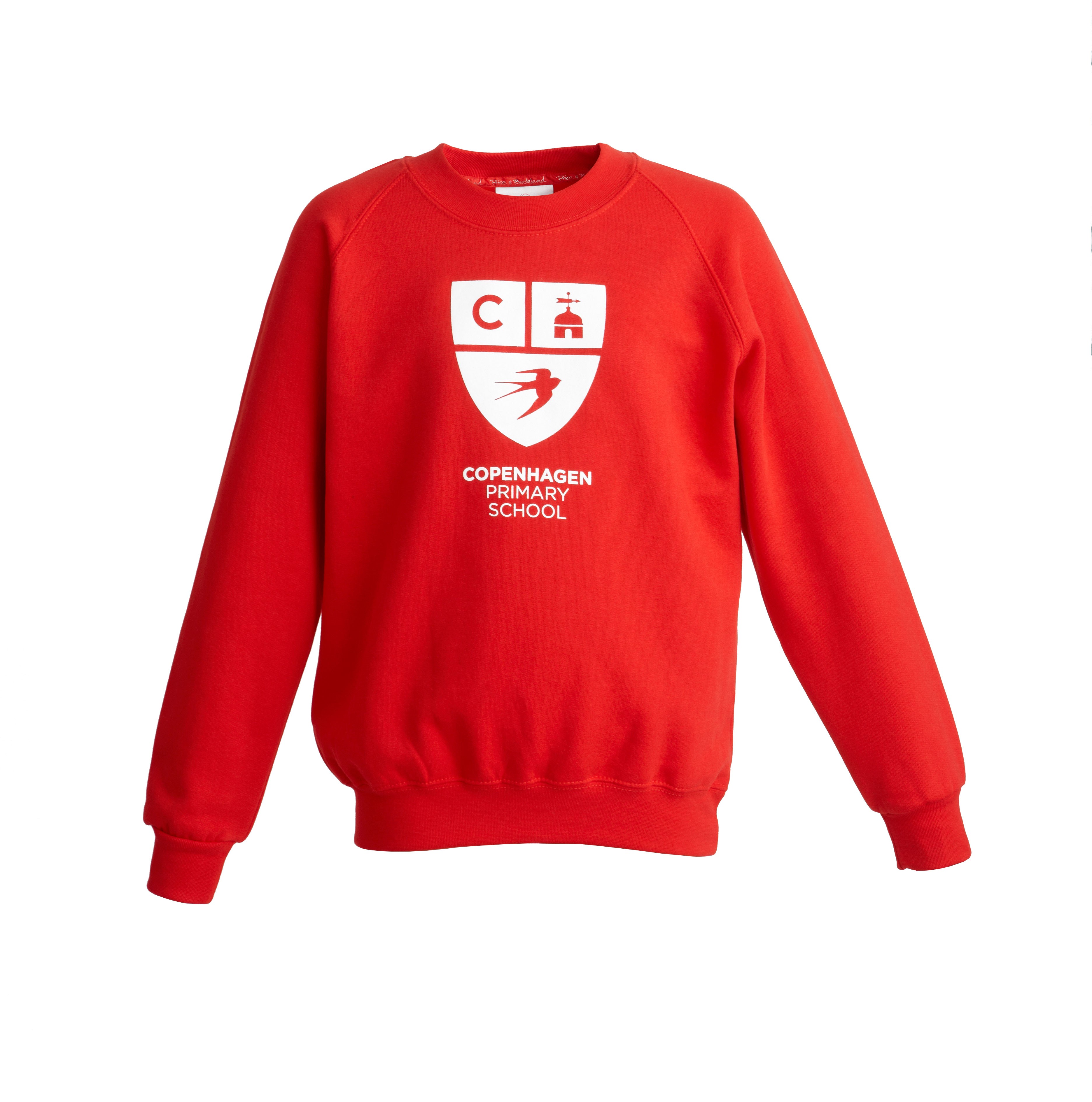 Copenhagen Red Sweatshirt with School Logo (8602) - Copenhagen Primary  School - UK Primary Schools - Find My School