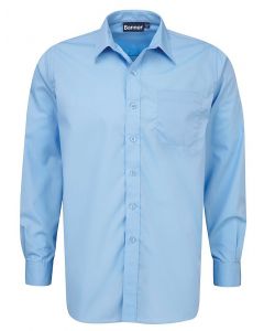 WHITE AND BLUE LONG SLEEVE SHIRTS - TWIN PACK (7021)