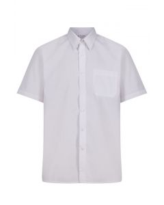 WHITE SHORT SLEEVE SCHOOL SHIRTS - TWIN PACK (7022WHITE)