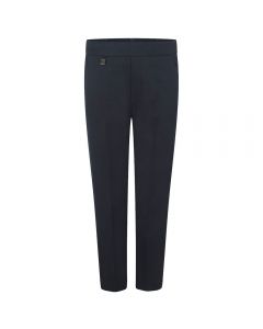 NAVY HALF ELASTIC PULL-UP SCHOOL TROUSERS (7032NAVY)