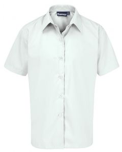 WHITE S/S SCHOOL BLOUSES - TWIN PACK (7076)