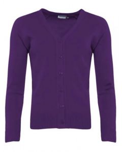 PURPLE ACRYLIC CARDIGAN (7150PURPLE)