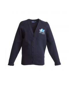ISIB V-NECK CARDIGAN WITH SCHOOL LOGO (8592)