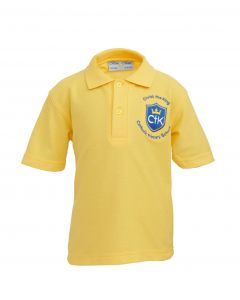 CTK GOLD POLO SHIRT WITH SCHOOL LOGO (8791)