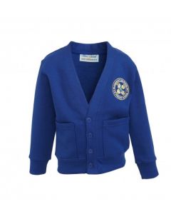 ST ANDREW'S SWEAT CARDIGAN WITH SCHOOL LOGO (8821)