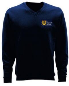 URSWICK SCHOOL V- NECK SWEATSHIRT WITH LOGO (8950)