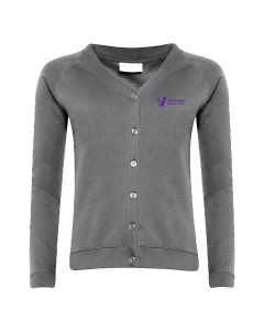VITTORIA PRIMARY SCHOOL GREY CARDIGAN Y6 (9263)