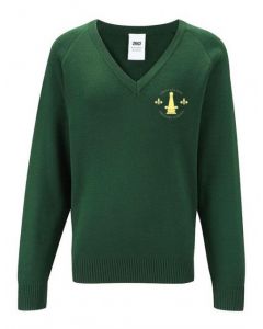 PRINCESS MAY PRIMARY SCHOOL V-NECK JUMPER WITH SCHOOL LOGO (8520)